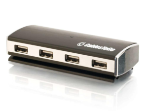 C2G 4-PORT USB 2.0 ALUMINIUM USB HUB /w PSU 81645 USB 4-PORT