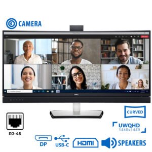 Used (A-) Monitor C3422WE Curved Video Conferencing/Dell/34``UW-QHD/w/Camera/3440x1440/Black/w/Speak
