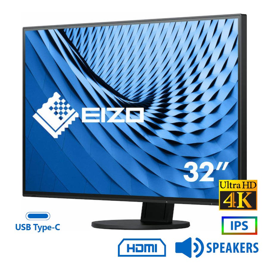 Used Monitor FlexScan EV3285 IPS/Eizo/32``Ultra HD 4k/3840x2160/Wide/Black/w/Speakers/DP & HDMI & US Used Monitor FlexScan EV3285 IPS/Eizo/32``Ultra HD 4k/3840x2160/Wide/Black/w/Speakers/DP & HDMI & US